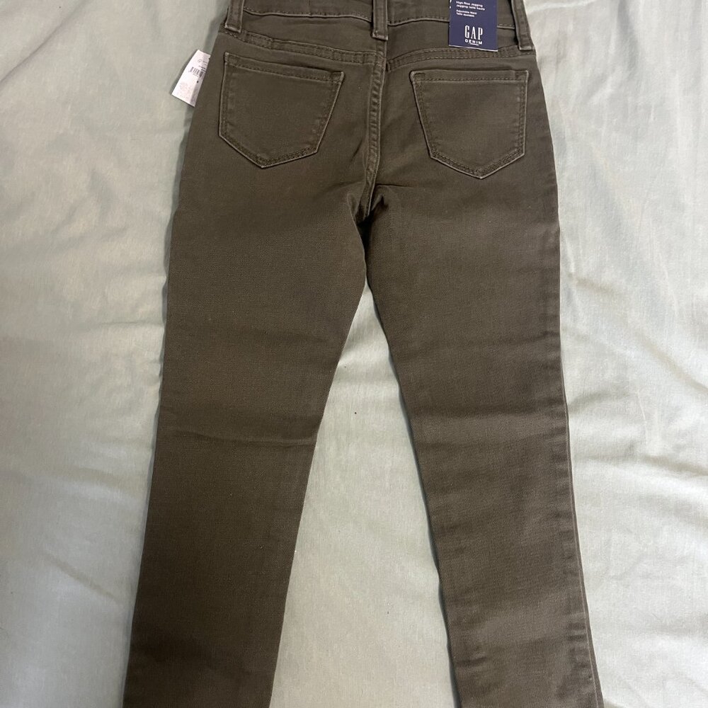 Brand New With Tags Gap Kids High Rise Jegging Jeans Girl's Size 6 Green - Picture 3 of 4